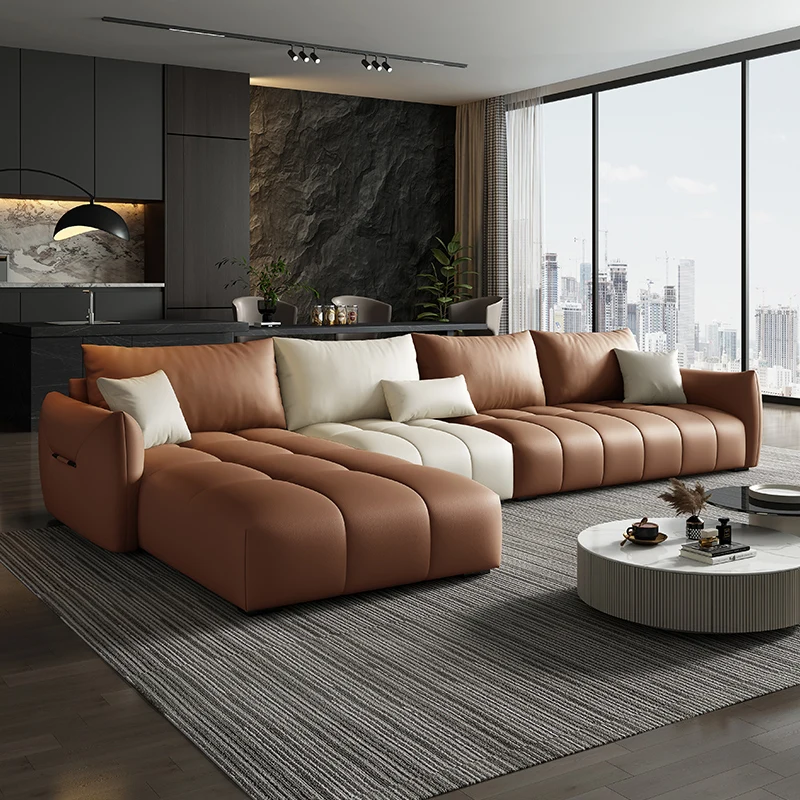 Modern Sectional Luxury Sofas Minimalist Curved Computer Sofa Corner  Transformer Divani Da Soggiorno Apartment Furniture WXH20XP