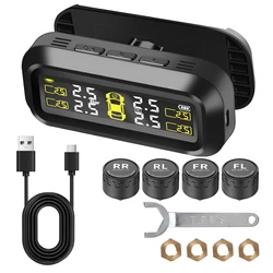 Enhanced Tire Pressure Monitoring System for Off-Road Vehicles - Solar/USB Powered Automobile Accessory (External sensors)