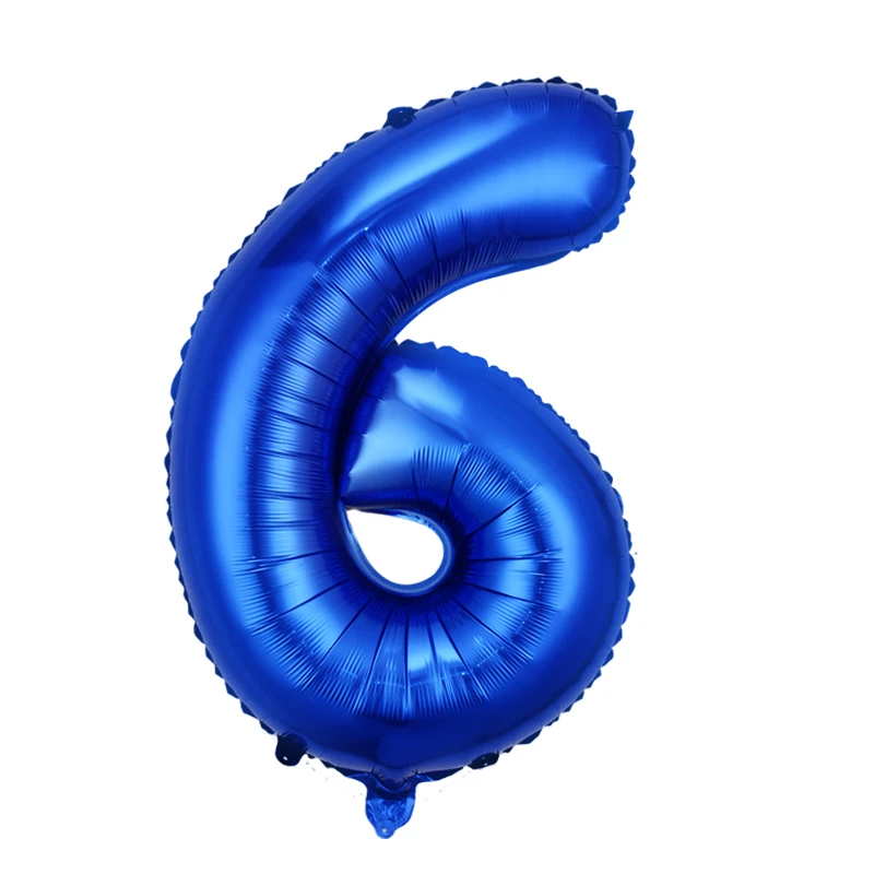 thumbnail image 1 of Globos de números azules de 32 pulgadas, decoraciones para fiestas de feliz cumpleaños, globos de helio de aluminio para niños, suministros para fiestas de bodas y baby shower, 1 of 5