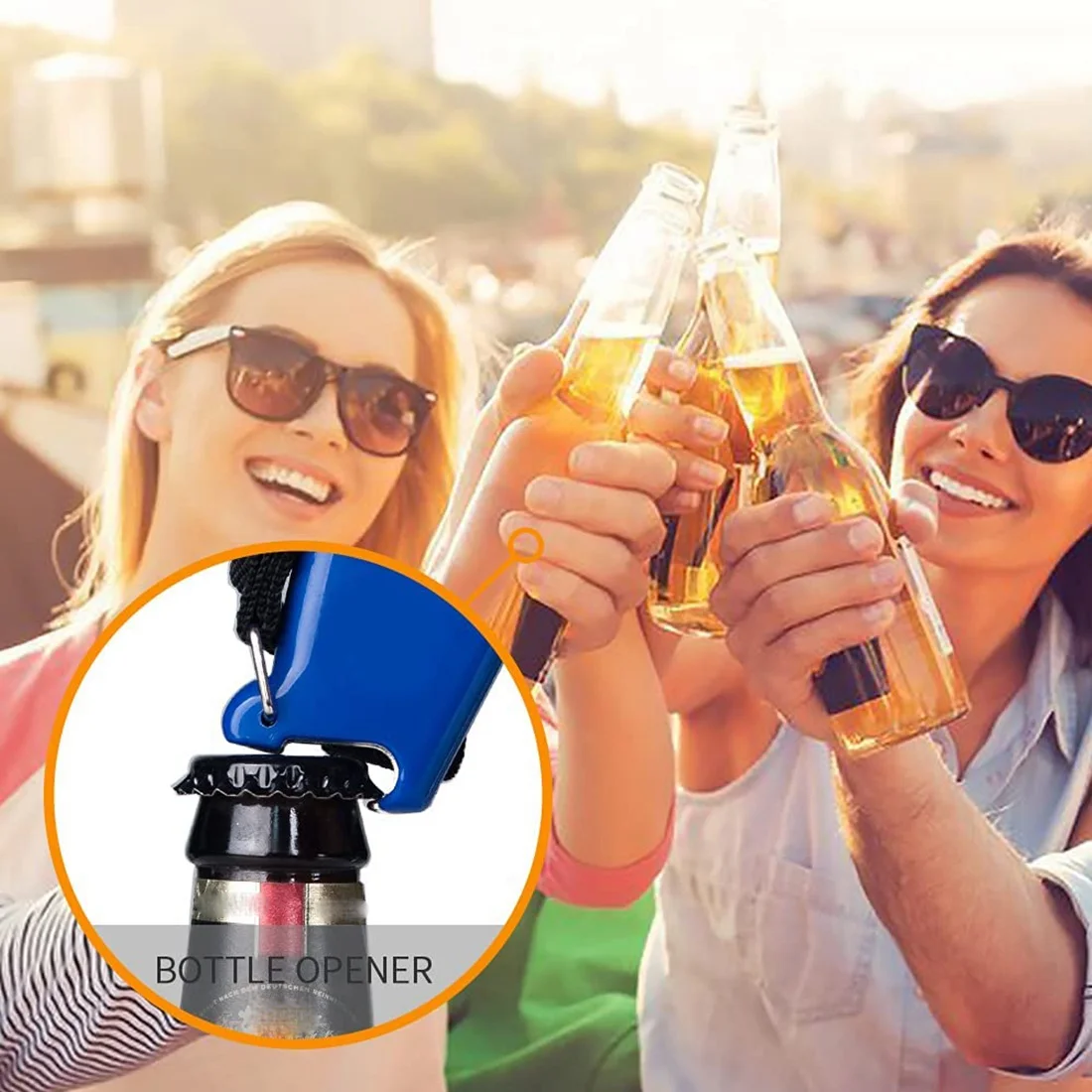 25 Watt Compact Megaphone Speaker PA Bullhorn Built-in Siren, Voice Recorder, Bottle Opener handheld megaphone