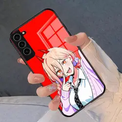 Anime Chainsaw Power Design Glass Phone Case - Samsung S25Edge (Black1)
