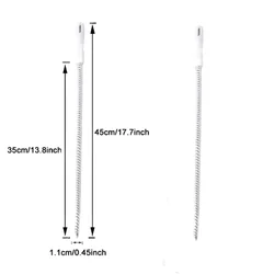 Flexible Drain Cleaning Brush - Pipe & Sewer Clog Remover Tool (2pcsWhite)