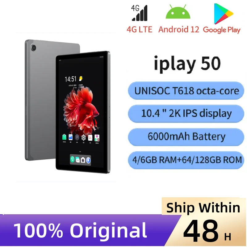 Alldocube iplay 50 Slim Tablet 6+128GB Flat-edged Design 10.4