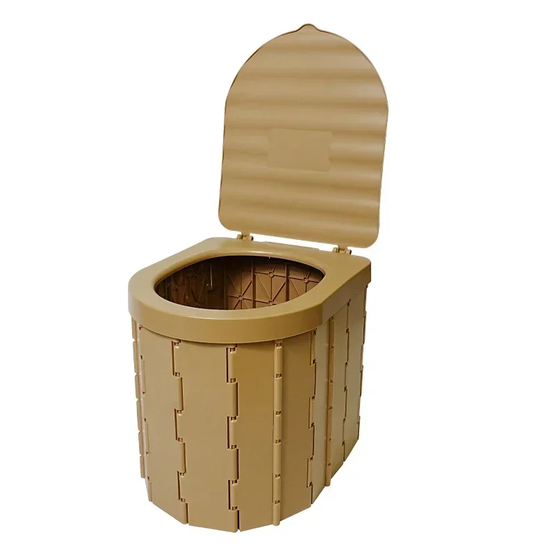 Black Toilet Camping Car Travel Washable Plastic Potty Portable Emergency Folding Camping Toilet 4