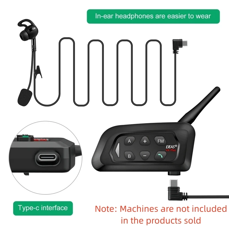 3/1PCS Football Referee In-ear Earphones Type-C Jack For EJEAS V4C Plus Ear Intercom Headset V4C Full Duplex Referee Headphone