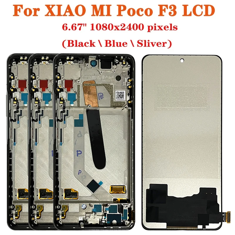 POCO F3 液晶パネル Amoled 120hz 120HZ Amoled For POCO F3 M2012K11AG LCD Display Touch Screen