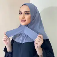 Soft Elastic Ready Jersey Cotton Hijab Undercap For Muslim Woman Bonnet Solid Color Instant Inner Caps Ladies Headband Free Size 1