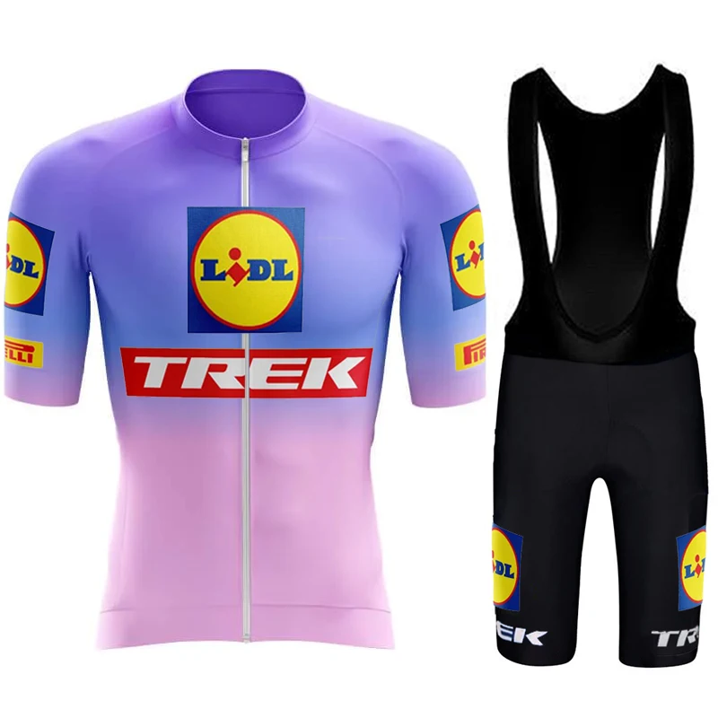 

Sports Set Man Mountain Bike Outfit Road Uniform TREK Men's Cycling Blouse Mtb Kit Clothing Tricuta Bib Bicycle Shorts Clothes