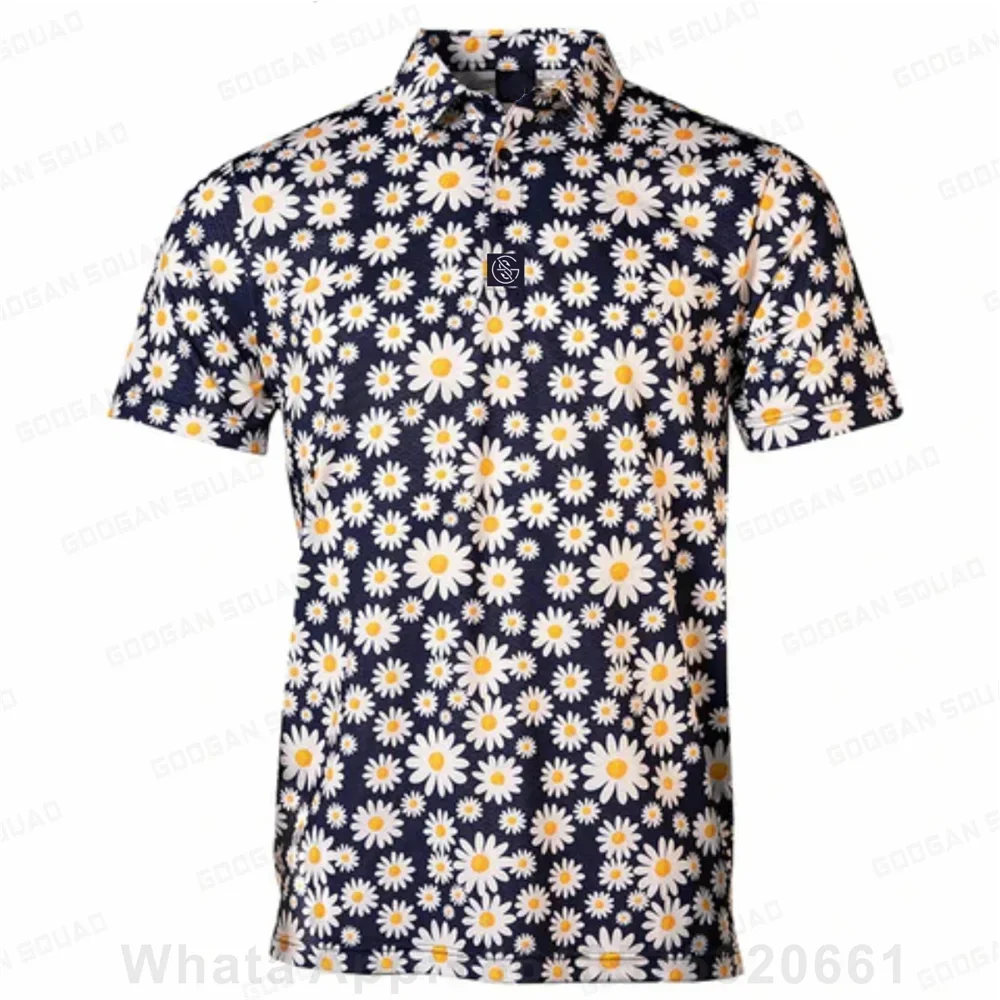

Футболка-поло мужская с коротким рукавом, рубашка-поло для рыбалки и гольфа, быстросохнущая Повседневная модная одежда для волейбола, лето