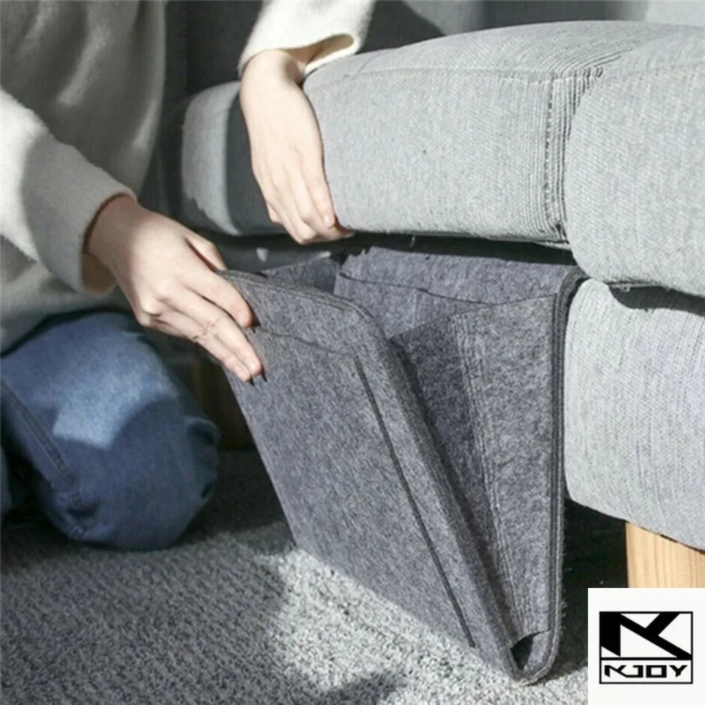 kkjoy 침대 옆 수납 정리함 가정용 보육원용 펠트 걸이형 포켓