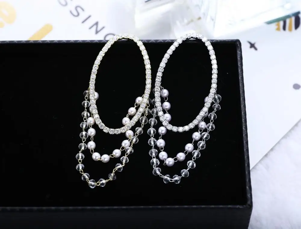 

Fashion Luxury Geometry Oval Shape AAA Cubic Zircon Nigeria Style Women Earring Fashion Jewelry Party Show Brincos E-617