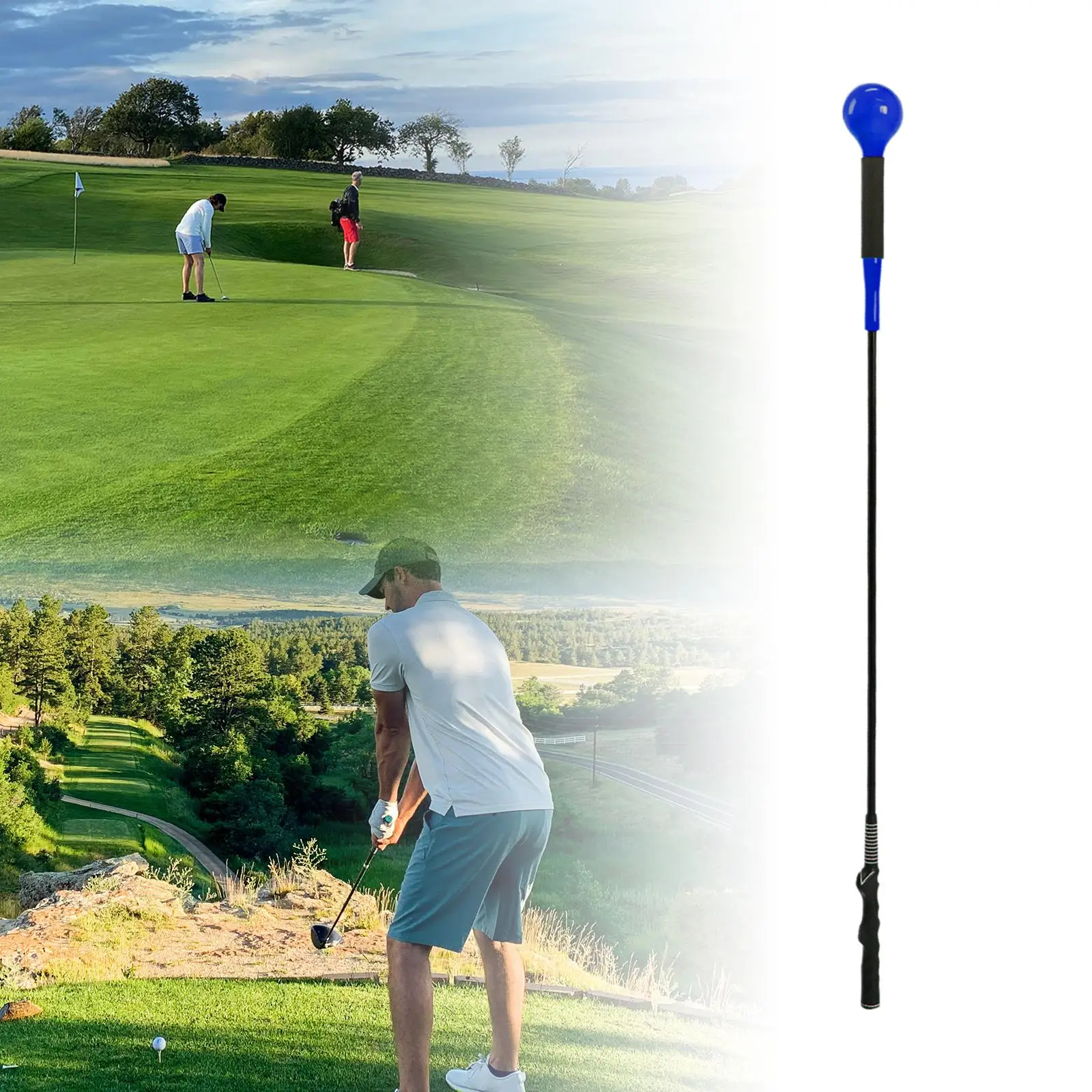 Golf Swing Trainer Strength Trainer Length 116cm Posture Corrector Golf Practice Rod for Enthusiast Outdoor Golfer Men Chipping