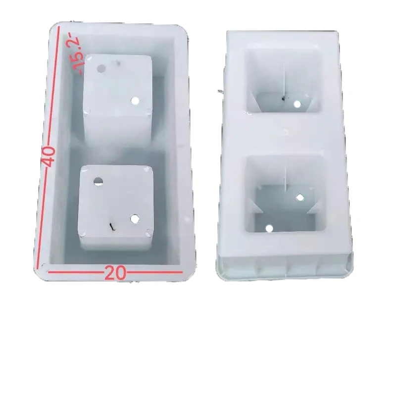 Single Hole Double Hole 40x40x20cm Brick Hollow Square Mold River Slope Protection