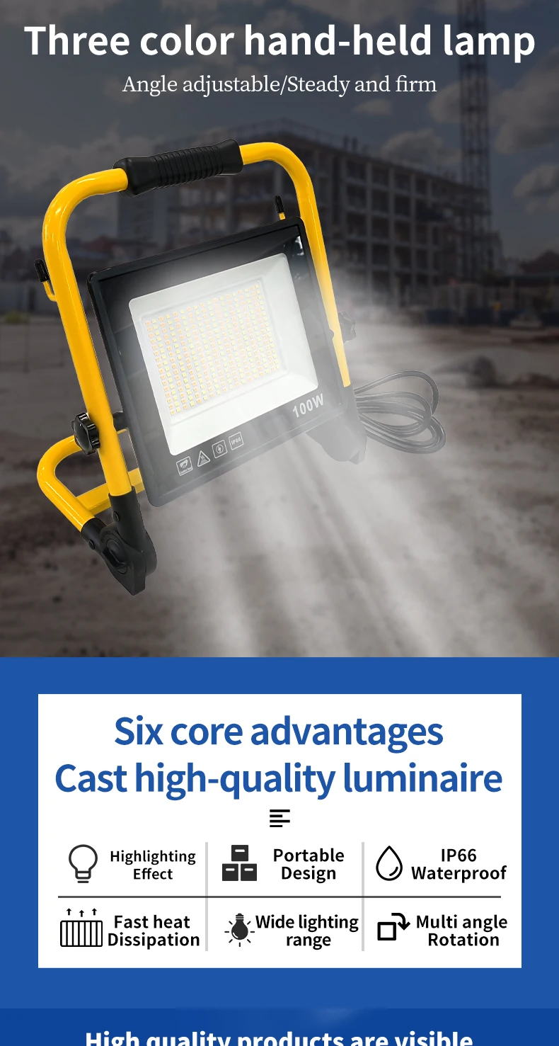 3-Color Dimmable Handheld Work Light 100W IP65 S08e1437fdb554199a99b2e1395cd5780b