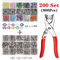 9.5mm Metal Hollow Five-Claw Snap Button For Installing Clothes Bag Sewing And DIY Craft Hand Pliers Tool 1