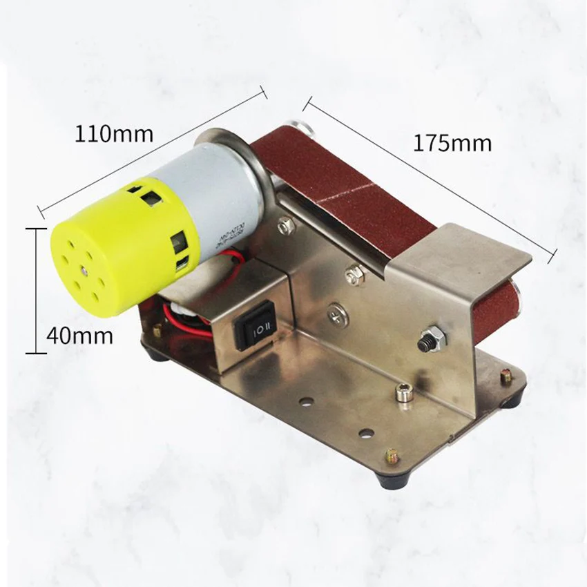 Electric grinder electric sander belt sander Micro Electric Sharpening Machine Mini Electric Belt Sander DIY Polishing Grinding Machine Adjustable Speed Polisher