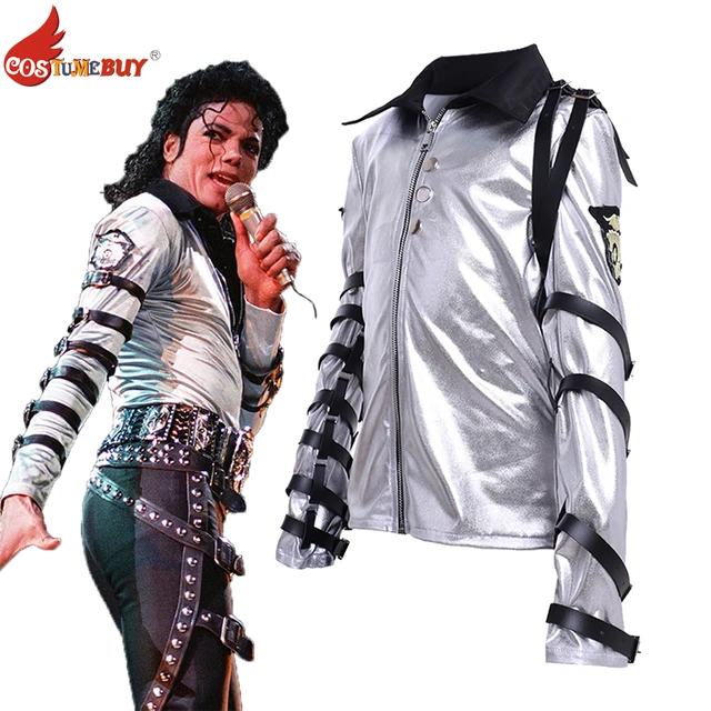 MJ Concert Michael Jackson Punk Jacket Classic Stage Performance Coat  Singing Dancing Rock Costume per adulto/