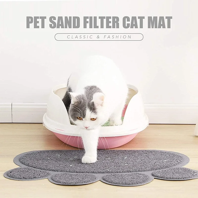 Good Night Tiger Water Resistant & Nonslip Cat Litter Box Mat