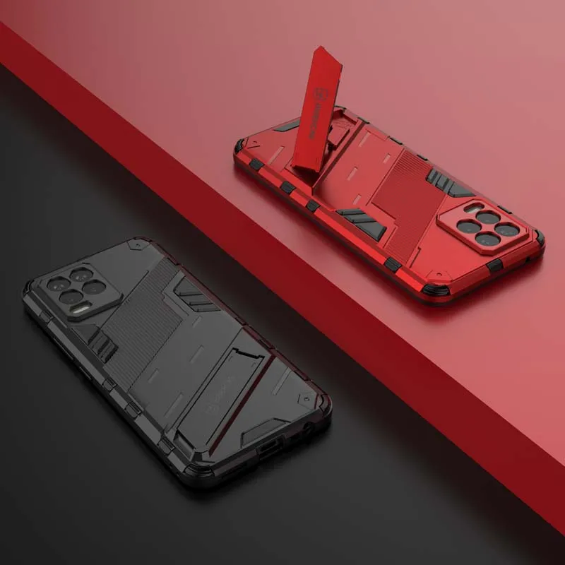 Enhanced Shockproof Armor Phone Case with Holder and Durable Back Coque