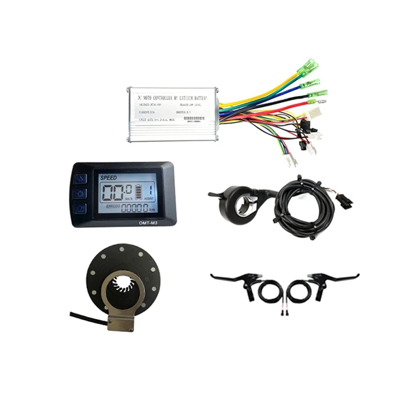 

36V 48V 250W 350W E-Bike 15A Sine Wave Brushless Controller Accessories With M3 Display E-Bike Light Display
