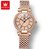 OLEVS 9942 Waterproof Inlaid diamond Luxury  Women Wristwatch, Fashion Stainless Steel Strap Quartz Watch For Women 1