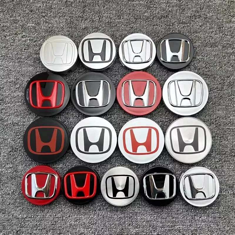 Red R Wheel Cap Red Honda Logo Center Caps