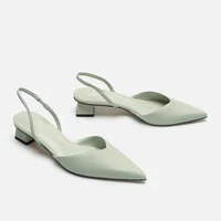 Chaussures pour femmes offre spéciale Slingbacks femmes talons hauts bouche peu profonde bureau et carrière Sexy sans lacet orteil gladiateur sandales 4