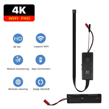 4KFHD, WIFI miniature camera, supports APP remote viewing, motion detection, loop storage, portable 1080P small camera 1