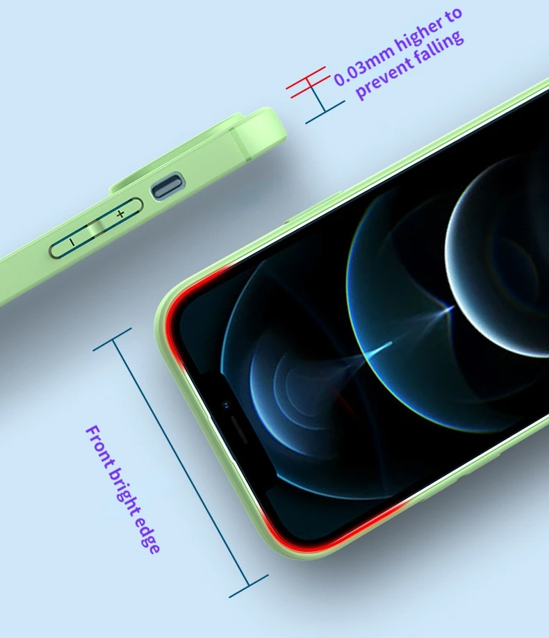 Luxus Mode Flüssigkeit Silikon Fall Für iPhone 15 14 13 12 11 15 Pro Max Telefon Fällen X XR XS 8 14 15 Plus Stoßfest Zurück Abdeckung – Detail 2