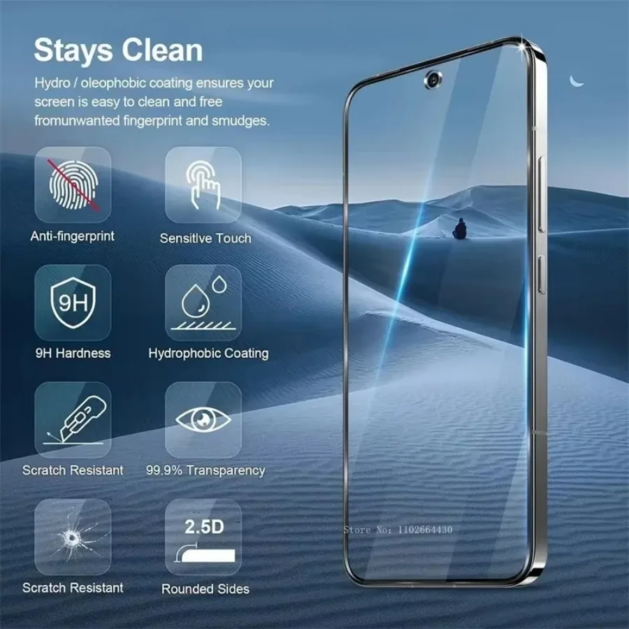 4PCS Unlock Screen Protector - Tempered Glass Full Cover HD Protection