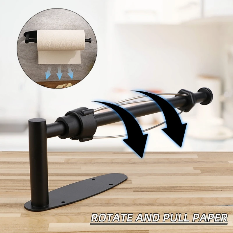 Stainless Steel Paper Towel Holder Adhesive Toilet Roll Paper Holder Wall Mounted Kitchen Bathroom Toilet Hook Storage Rack 3