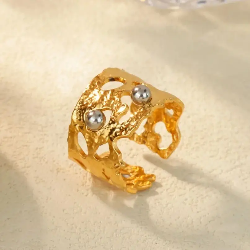 Pearl Hollow Rings for Women Jewelry Gift