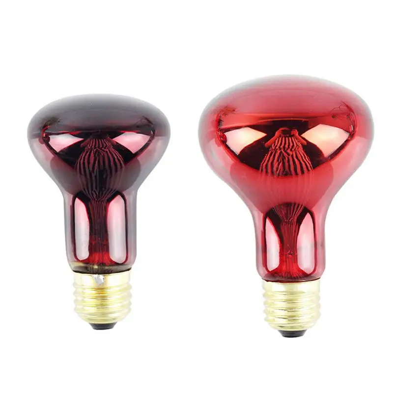 Pet Heating Lamp reptile heating lamp,reptile light bulb,reptile lamp bulb 60W / 100W Infrared Ceramic Emitter Heat Light Bulb Pet Brooder Reptile Lamp 220-240V LED Red Reptile Night