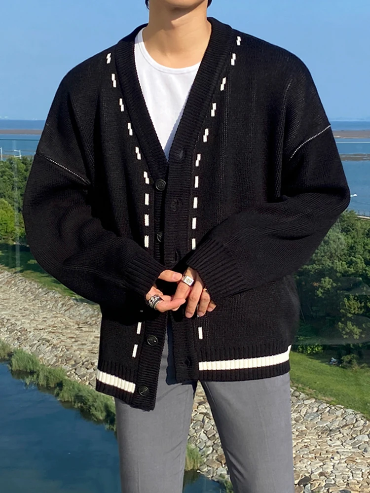 

Трендовый Повседневный Кардиган MRCYC с V-образным вырезом, Корейская версия, верхняя одежда