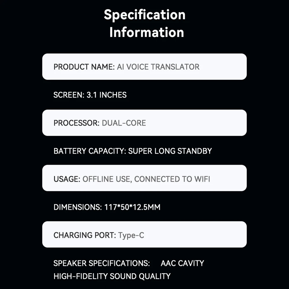 Bisofice M30 intelligent translator 139 online translations WIFI/Bluetooth 3.1 "IPS high-definition screen