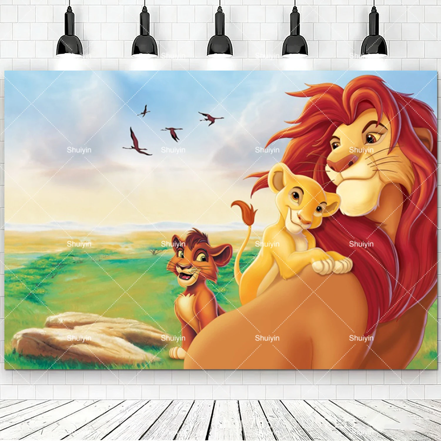 Lion King Cartoon Party Decoration Banner for Children's Birthday & Baby Baptism