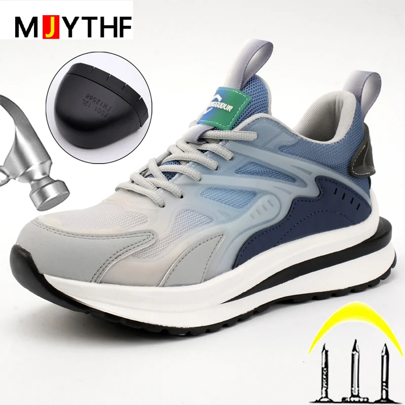 

2023 Autumn Winter Shoes Security Boots Anti Smashing Anti Piercing Work Sneakers Safety Shoes Men Platform Protective Footwear