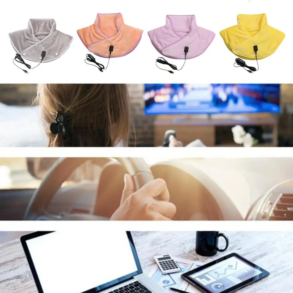 

Electric Heated Shoulder Massager USB Heating Pad Wrap Neck Cervical Pain Relief Relieve Back Brace Compress Tool Fatig Warmer