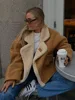 Vintage Faux Leather Warm Coat Thick Fluffy Splicing Big Lapel Coats Female Long Sleeve Outerwear Winter Lady Street Jackets 3