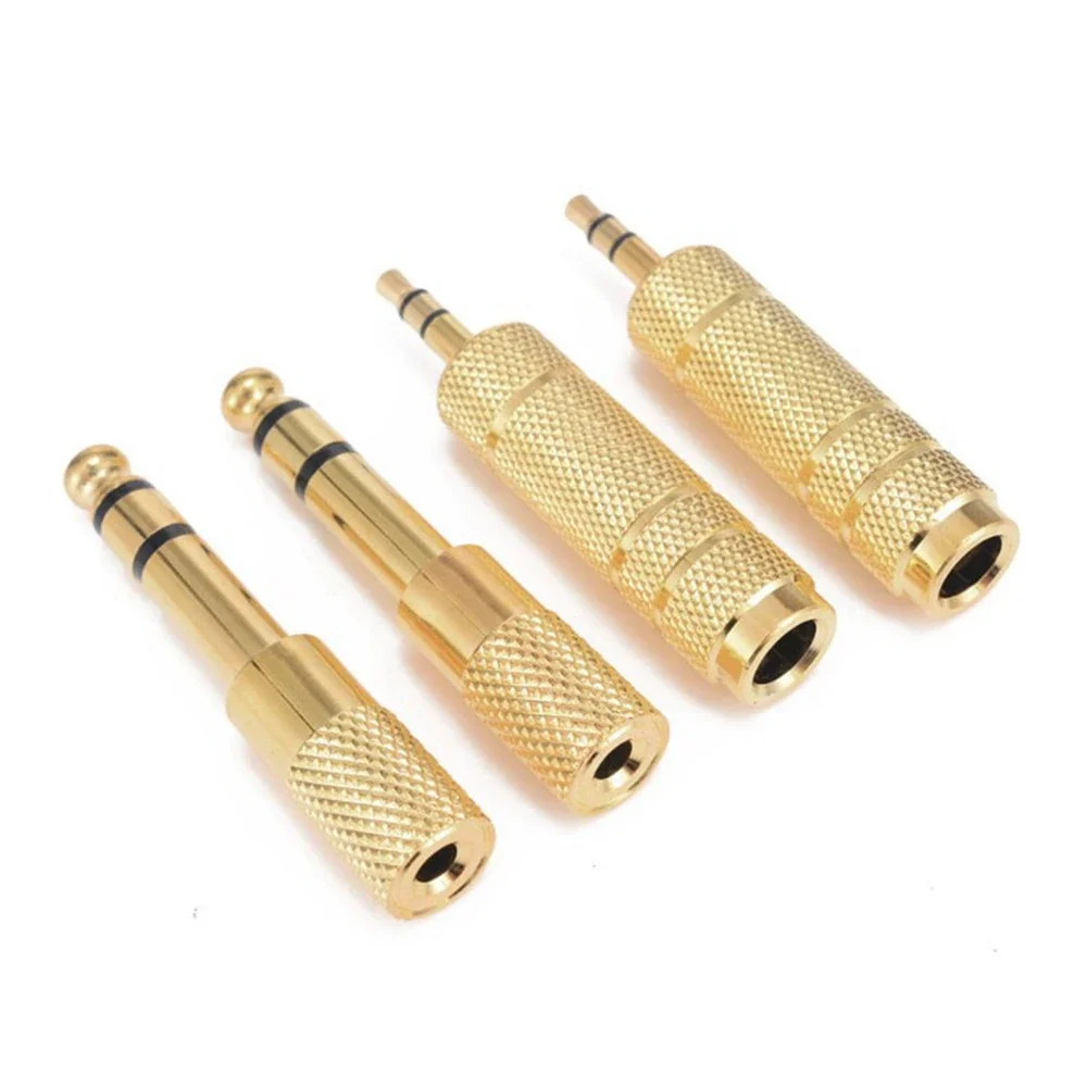Electronic piano headphone adapter 3.5mm to 6.5mm electronic piano converter microphone sound gilded