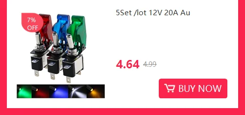 Auto Car Boat Truck Illuminated Led Toggle Switch With Safety Aircraft Flip Up Cover Guard Red Blue Green Yellow White 12V20A