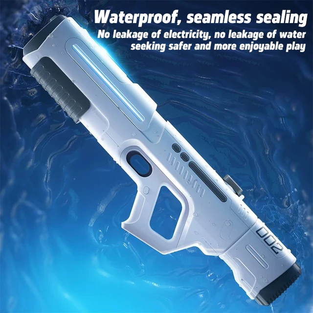 New Pulse Electric Continuous Shooting Water Gun Powerful Water Spray Light Large Capacity Self-priming Children's Summer Toy 6