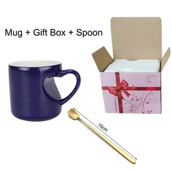 Personalized Color - Changing Heart Mug - Custom Photo Ceramic Coffee Cup Gift - 301 - 400ml (05)