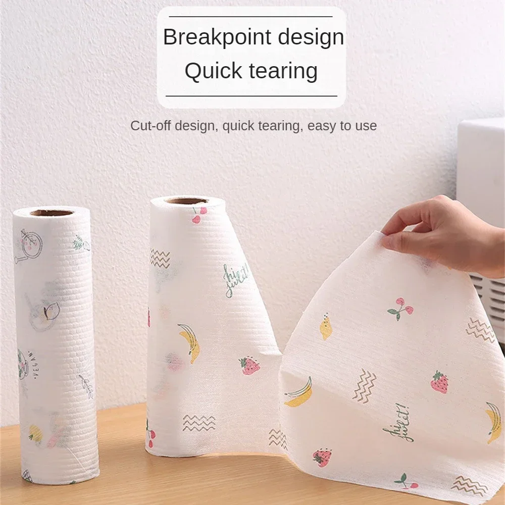 Reusable Cleaning Cloths Household Kitchen Disposable Rags Non-woven Dish Rag Wash Paper Towels Non-stick Oil Dishcloths Wipes