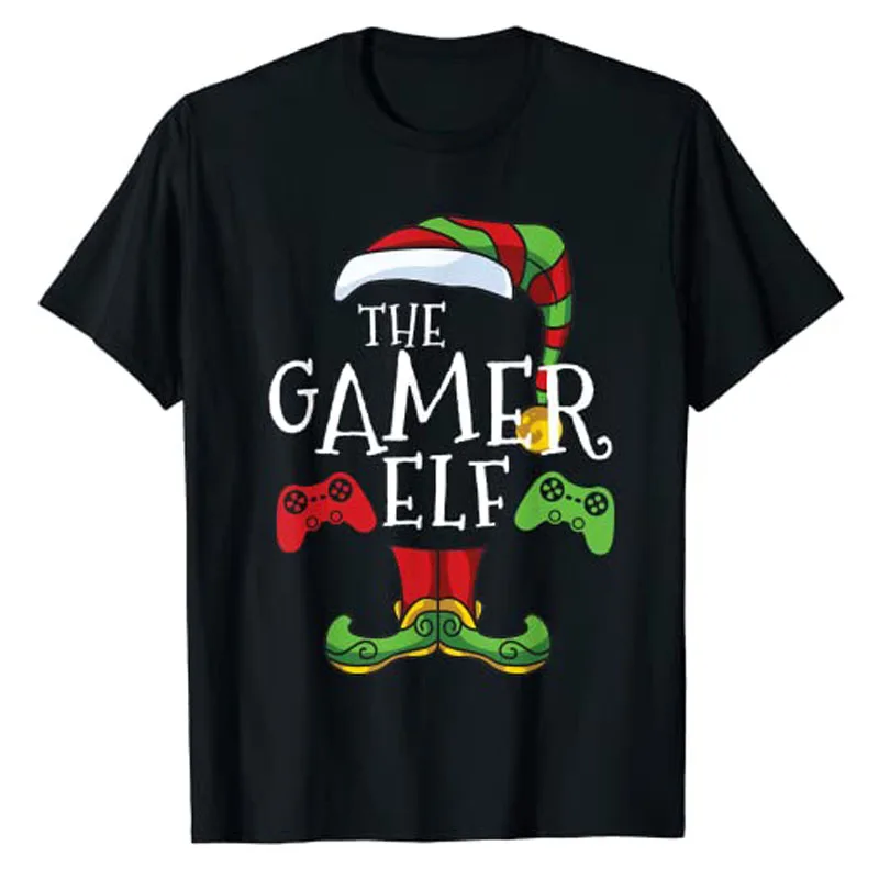 

Gamer Elf Matching Family Christmas Costume Funny I'm The Gaming Elf T-Shirt Xmas Holiday Clothes Gaming Lover Graphic Tee Tops