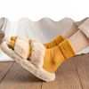 Winter Models of Mid-calf Vertical Stripes Snow Socks Solid Color Japanese Stacked Socks Warm Padded and Thickened Floor Socks 5