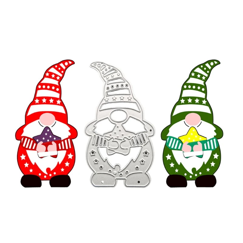 Christmas Gnome Metal Cutting Dies Stencil DIY Scrapbooking Album Paper  Card Template Mold Embossing Decoration Scrapbooking Die Cuts Clearance