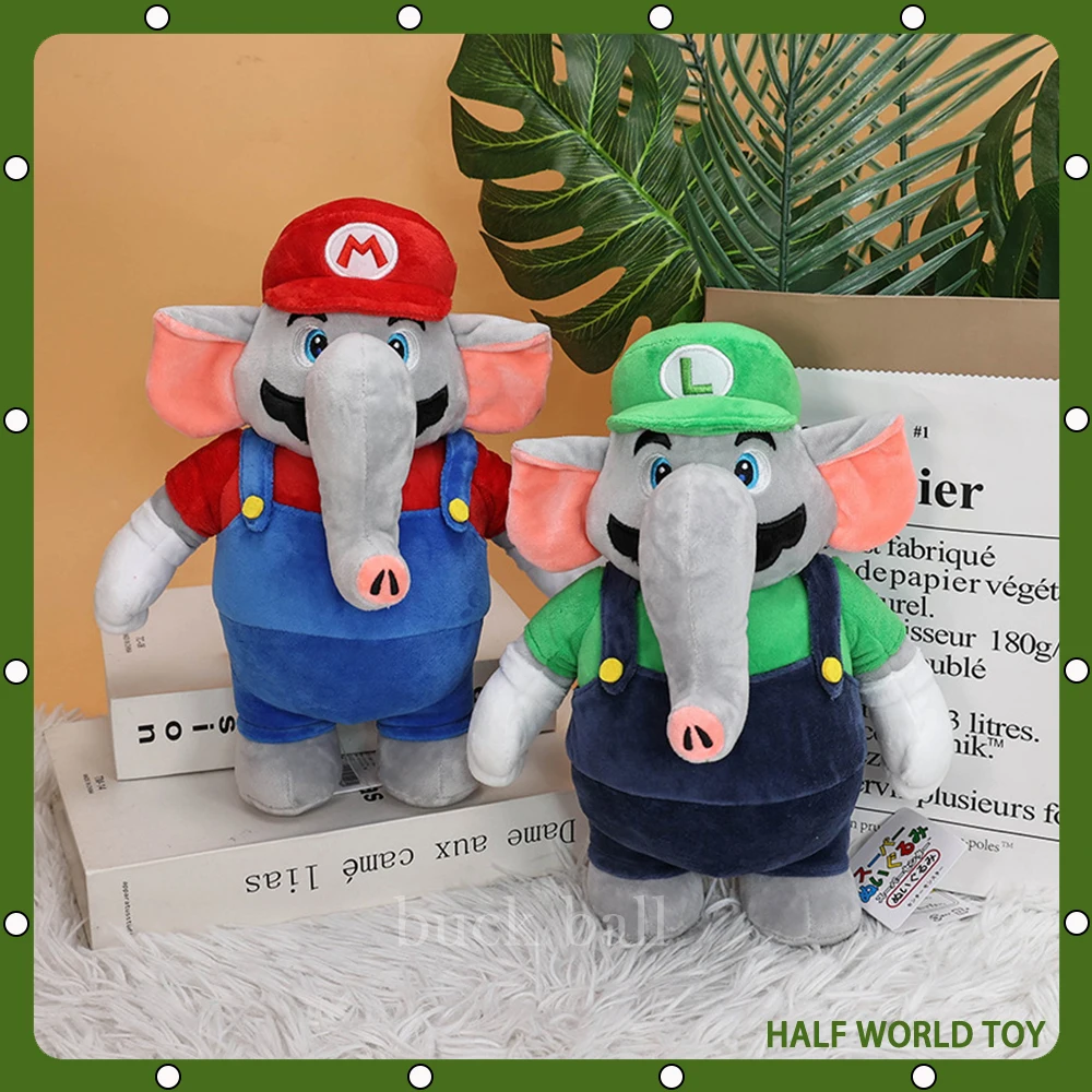 27Cm Super Elephant Mario Peluche Mario Wonder Luigi Peluche Bambola Mario Bros Morbido Farcito Cartone Animato Bambola Giocattolo Bambini Regali Di N