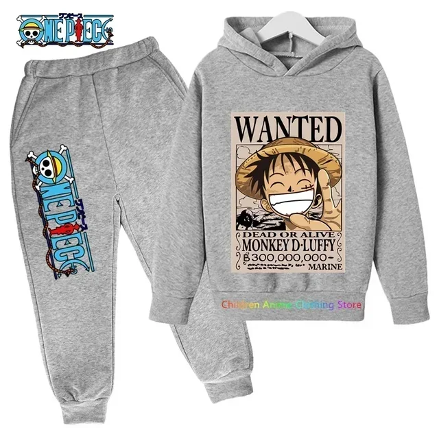 thumbnail image 1 of Conjunto de sudadera con capucha de One Piece de Anime nuevo de 2023, sudadera de Sonic para niños, jersey de Stranger Things, ropa de moda para bebés y niñas, 1 of 5