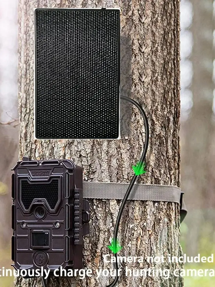 6V 12V Solar Battery Charger Kit For Hunting Camera 5V USB-C Solar Power Bank 5200mah 2W Waterproof Panel Battery Charger